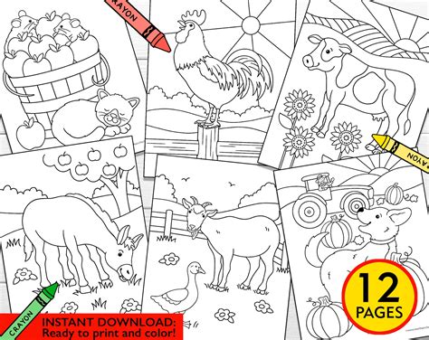 Farm Animal Coloring Pages, Farm Animals Coloring Sheets, Farm Animals ...