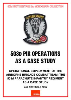 Fillable Online The 503d Parachute Infantry Regiment As A Case Bb