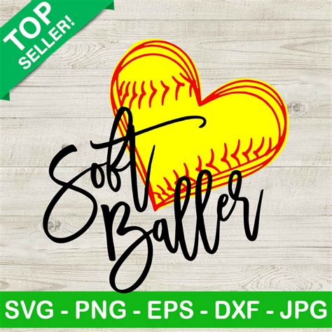 Softball Heart Svg Softballer Svg Sport Svg