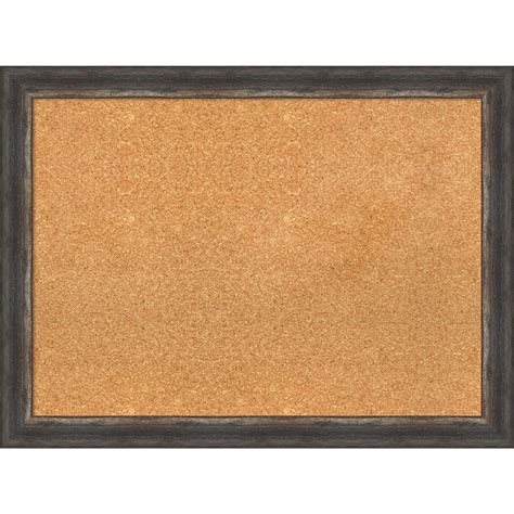 Cork Board, Bark Rustic Char Narrow Frame - Bulletin Board ...