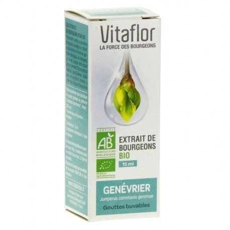 Vitaflor Extrait De Bourgeons Genévrier Bio 15ml