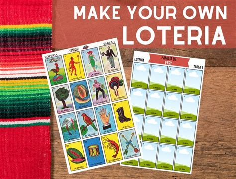 Loteria Game Template For Canva Tablas Mexican Bingo Custom Loteria