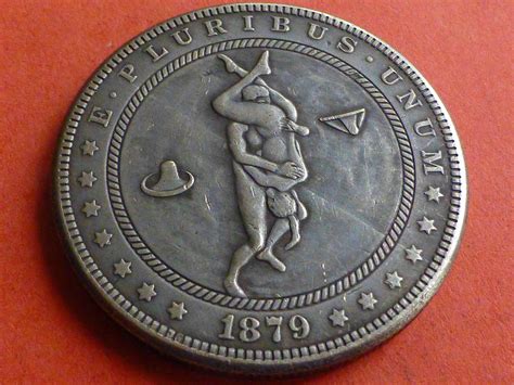 Hobo Dollar Coin Naked Couple Having Energetic Standing Etsy