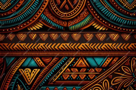 Premium Ai Image African Tribal Pattern In Colorful Illustration