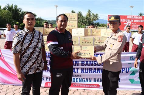 LIPUTAN GAMPONG NEWS Kapolres Pijay Terima 100 Paket Sembako Dari