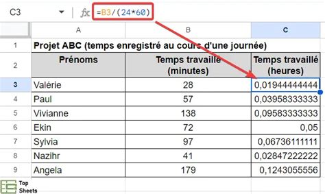 Comment Convertir Des Minutes En Heures Dans Google Sheets