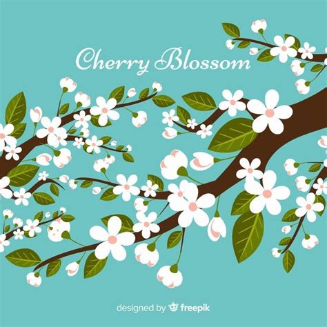 Free Vector Beautiful Cherry Blossom Tree Background Cherry Blossom Tree Cherry Blossom