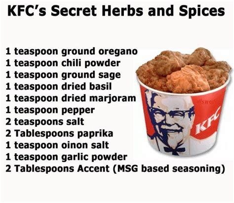 Kfc Herbs And Spices | Recipes Ambrosial