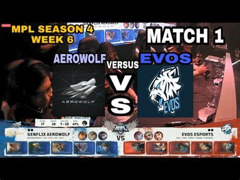 AEROWOLF VS EVOS MATCH 1 MPL SEASON 4 YouTube