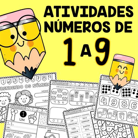 Numerais De 1 A 9 - ATIVIDADES NÚMEROS DE 1 A 9 – Lojinha Criar Recriar Ensinar