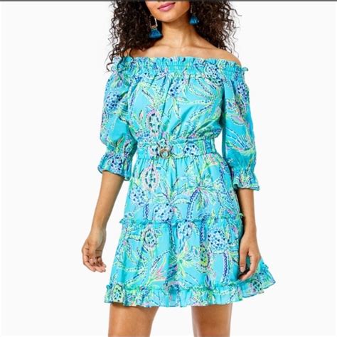 Lilly Pulitzer Dresses Nwt Lilly Pulitzer Louisa Off The Shoulder Dress Poshmark