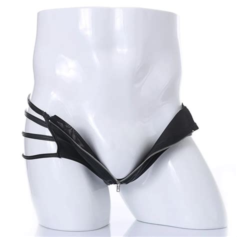 CLEVER MENMODE Ropa Interior De Cuero Sint Tico Para Hombre Tanga Sexy Bikini Suspensorio Bragas