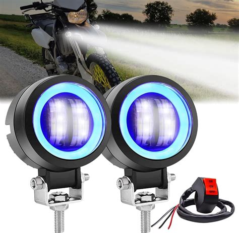 Amazon Kairiyard Motorcycle Led Pod Lights Inch Amber White Led