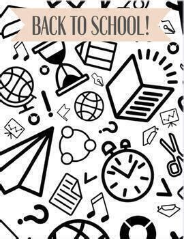 Back To School Coloring Page By DBsKnees TPT