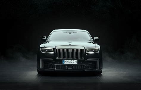 Скачать обои car Rolls Royce Ghost front view Rolls Royce Black