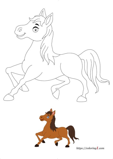 Cute Horse Coloring Pages - 2 Free Coloring Sheets (2021)