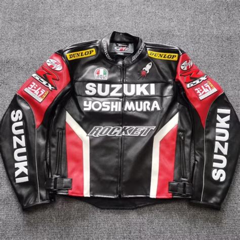 Suzuki Yoshimura Leather Jacket Motorcycle Riding Suit Etsy