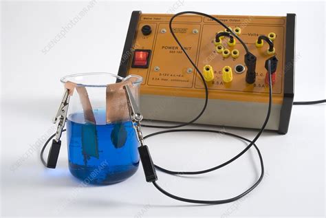 Copper Sulphate Electrolysis Stock Image C025 6915 Science Photo