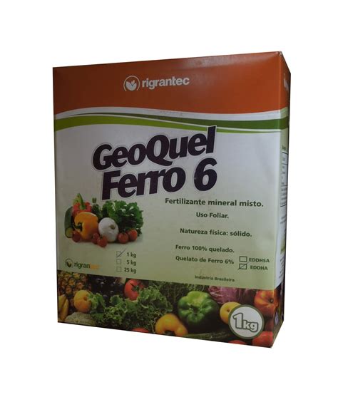 Geoquel Ferro 6 Eddha Ferro Quelatizado 1 Kg Irrigafort