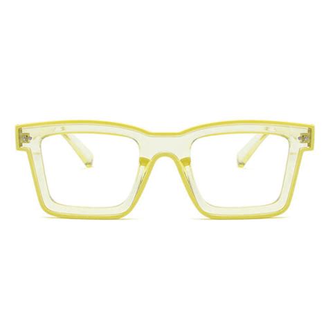 Bronte Square Yellow Glasses - Aoolia.com