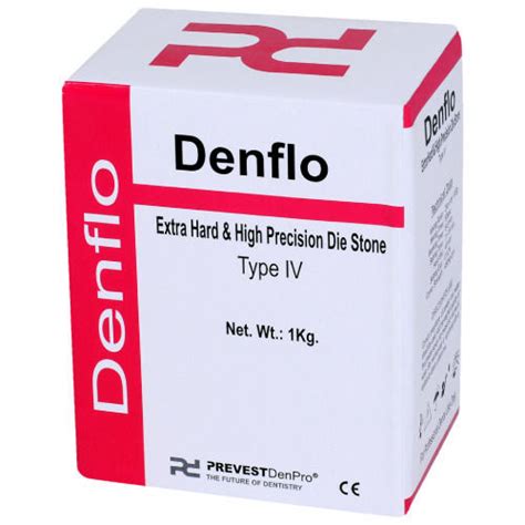 石膏歯科材料 Denflo Type Ⅳ PREVEST DENPRO LIMITED 石製 歯科技工室用 歯冠用