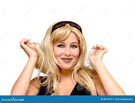 Blonde Girl With Glasses Stock Photo Image Of Play Dark 9814370