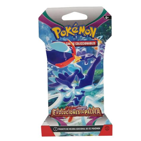 Juego de cartas sobres pokémon evoluciones en paldea hipergol