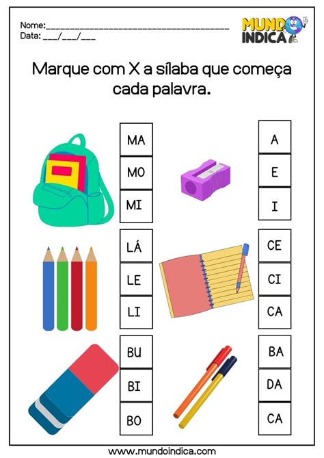 Tarefinha De Português - Tarefas de Português para Educação Infantil para Imprimir