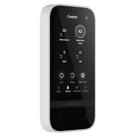 AJAX 58473 Wireless Keypad With Touch Screen White