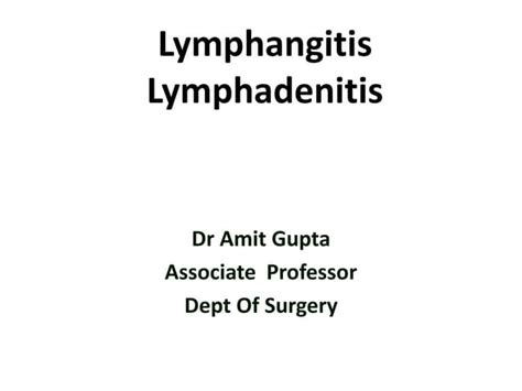 Lymphangitisppt