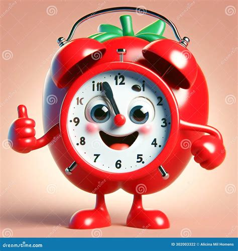 Funny Alarm Clock Cartoon Colorful And Happy Invitation Card Stock