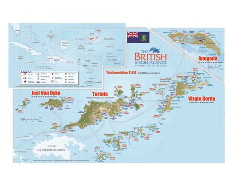 Detailed British Virgin Islands Map