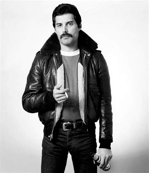 Freddie Mercury Bomber Leather Jacket with Fur Collar - Jackets Masters