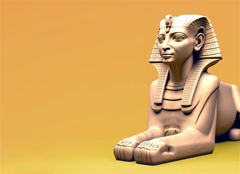 Premium AI Image Sphinx Statue Of Egypt 3d Solid Background