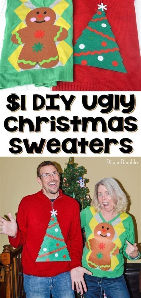 Diy Ugly Christmas Sweater Made In Minutes For Only 1