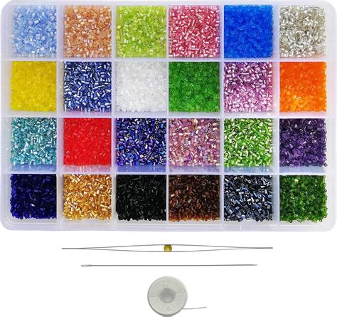 Amazon JOJOPLAY Tube Seed Beads Kit 7mm Craft Bugle Glass Beads