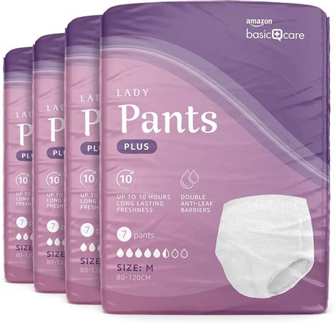 Amazon Basic Care Lady Pants Plus Medium 28 Count 4 Packs Of 7