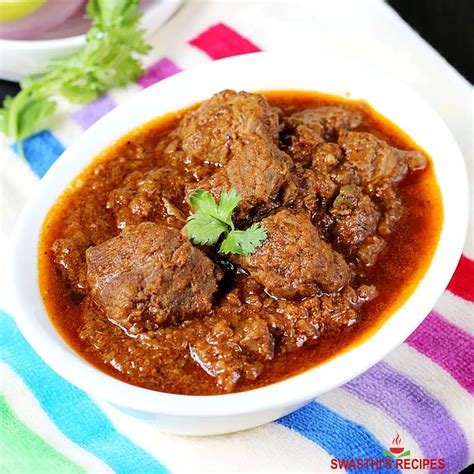 Mutton Curry Recipe (Mutton Masala Gravy) - Swasthi's Recipes