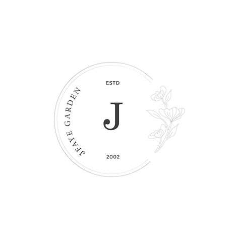 Logo De Lettre J Avec Concept Floral Créatif Pour L immobilier De