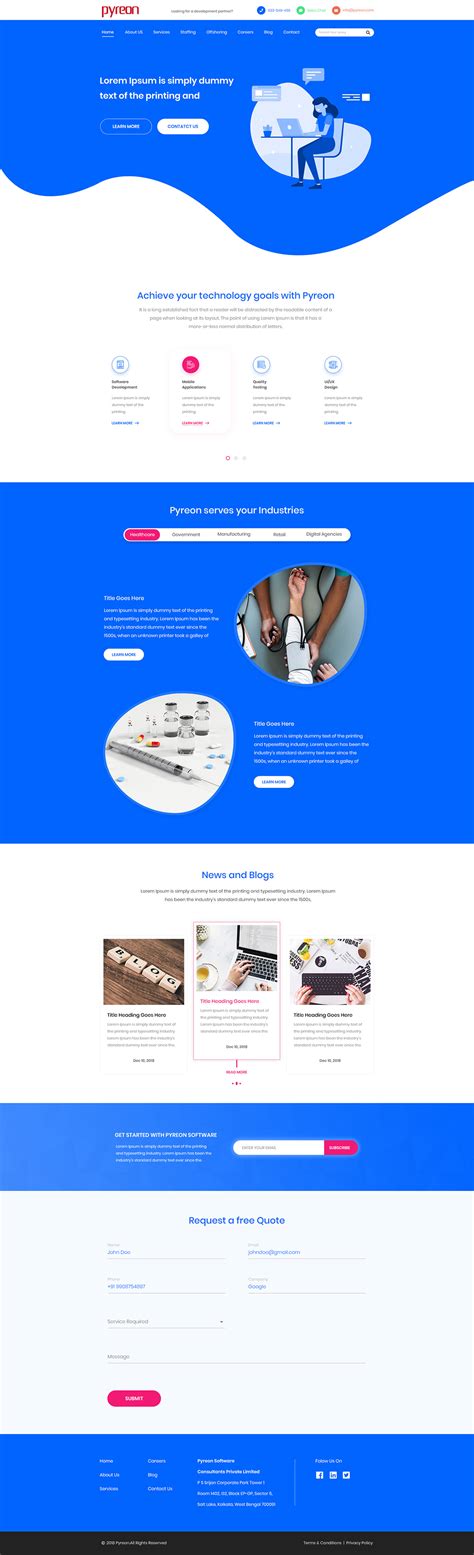 Modern Website Design on Behance