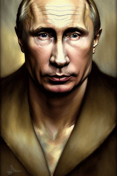 Putins Portrait Hyper Realistic Facial Portrait By Greg Rutkowski