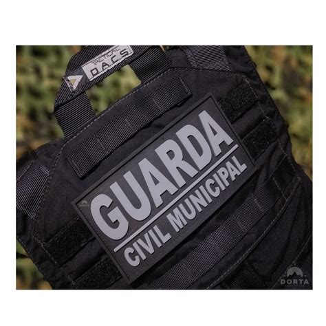 Patch Emborrachado Para Colete Guarda Civil Municipal Negativo