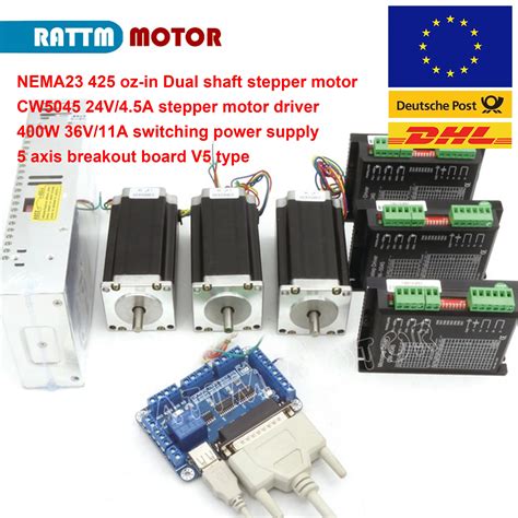 Kit De Controlador CNC De 3 Ejes Motor Paso A Paso Nema 23 DE 112mm