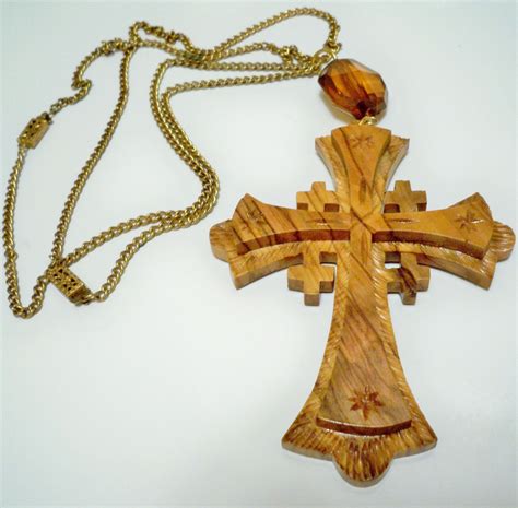 Large Wooden Cross Necklace | Cross necklace, Necklace, Wooden cross