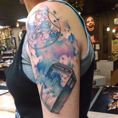 Amazingly Beautiful Tardis Watercolour Tattoo Doctor Who Doctor Who