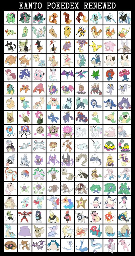 Kanto Printable Checklist