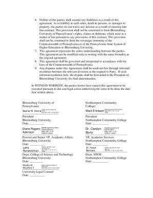 Fillable Online Exercise Science Articulation Agreement Fax Email Print