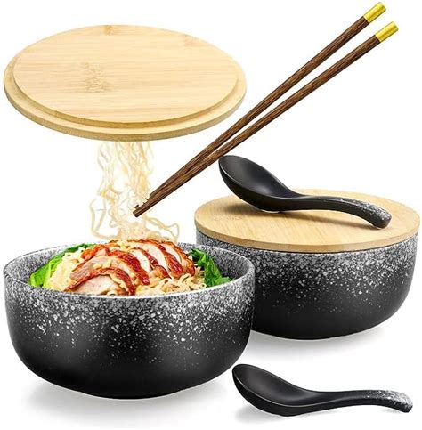 FHzytg 2 Stück Bowl Schüssel Japanische Ramen Schüssel Keramik Schüssel