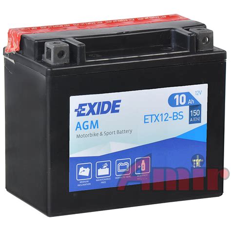 Akumulator Exide Bike ETX12 BS 12V 10Ah 150A YTX12 BS