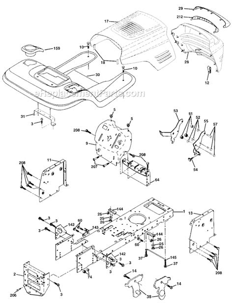 Craftsman Model Parts Diagram Craftsman 1000 Lt Lt1000 Lawn